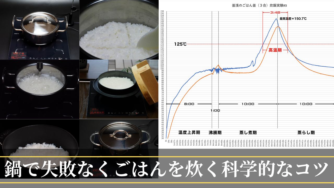 鍋で失敗なくごはんを炊く科学的なコツ