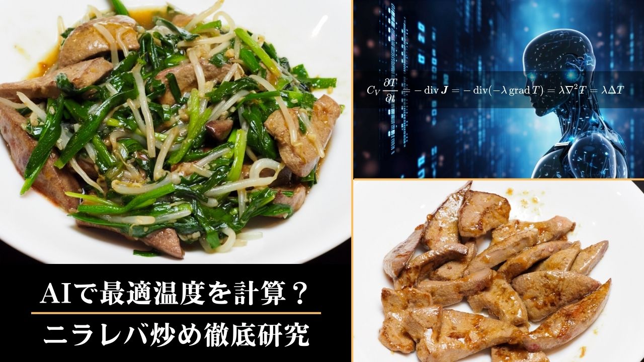 AIで最適温度を計算？ニラレバ炒め徹底研究