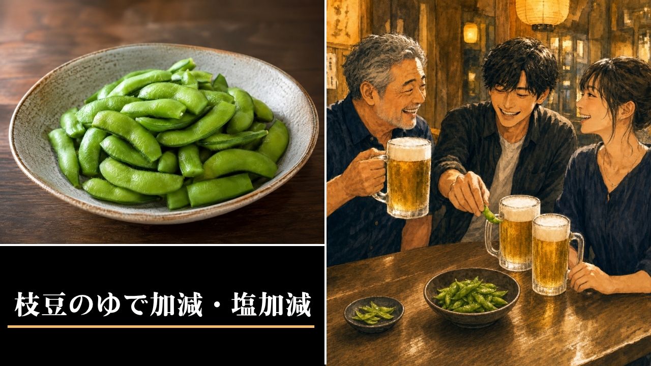 枝豆のゆで加減・塩加減